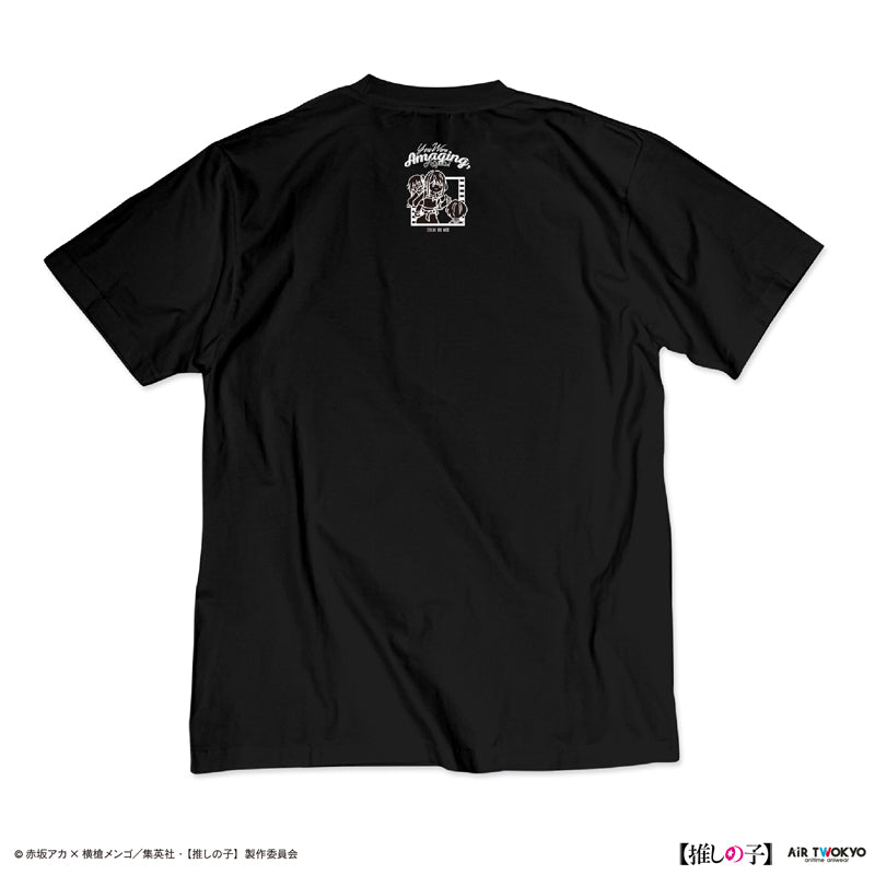 (Goods - Shirt) TV Anime Oshi no Ko Vol.2 Monotone Scene Art T-shirt 1 (Ai) Black