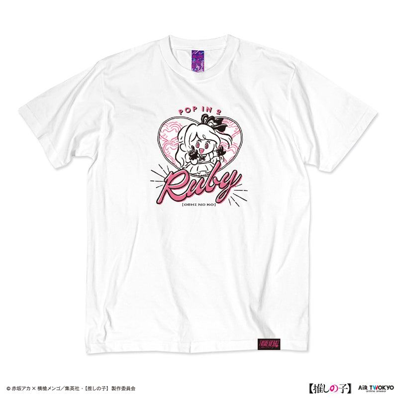 (Goods - Shirt) TV Anime Oshi no Ko Vol.2 Monotone Scene Art T-shirt 3 (Ruby) White