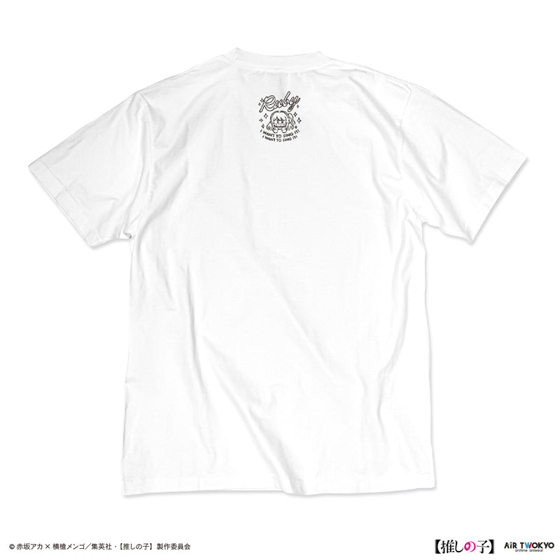 (Goods - Shirt) TV Anime Oshi no Ko Vol.2 Monotone Scene Art T-shirt 3 (Ruby) White