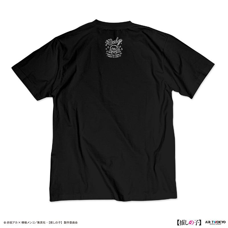 (Goods - Shirt) TV Anime Oshi no Ko Vol.2 Monotone Scene Art T-shirt 3 (Ruby) Black