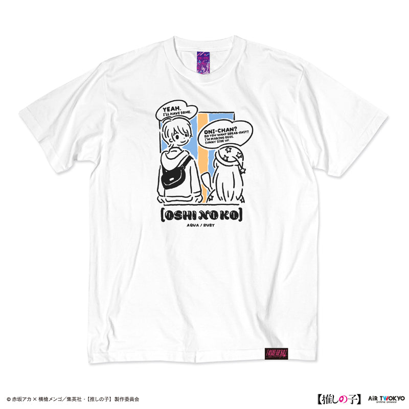 (Goods - Shirt) TV Anime Oshi no Ko Vol.2 Monotone Scene Art T-shirt 2 (Aqua) White