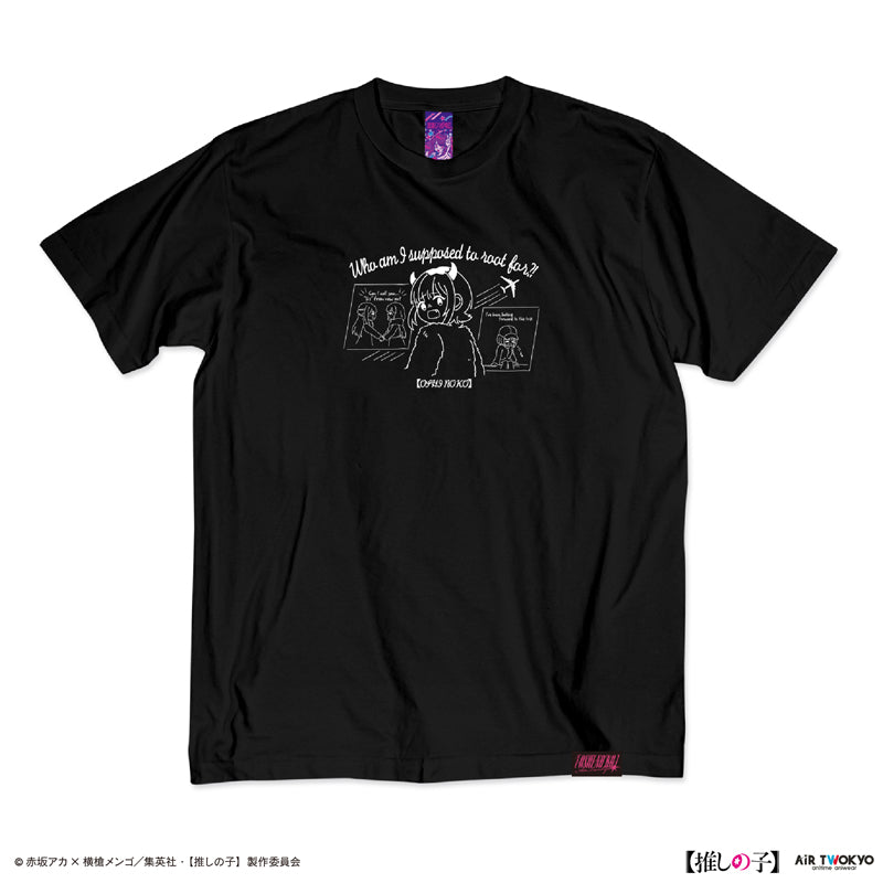(Goods - Shirt) TV Anime Oshi no Ko Vol.2 Monotone Scene Art T-shirt 6 (MEM-cho) Black