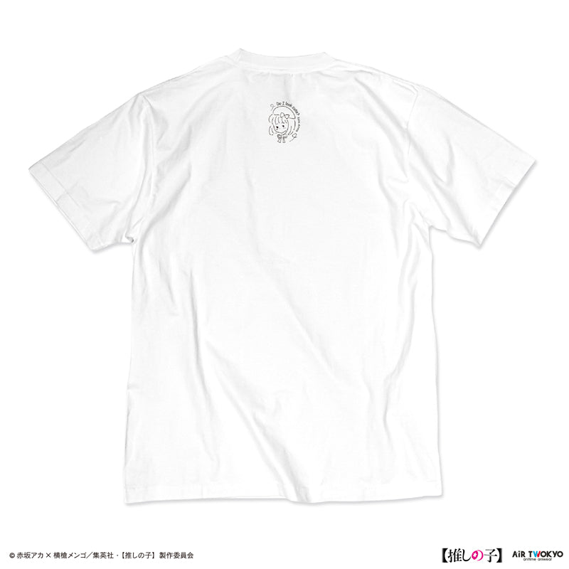 (Goods - Shirt) TV Anime Oshi no Ko Vol.2 Monotone Scene Art T-shirt 4 (Kana Arima & Aqua) White