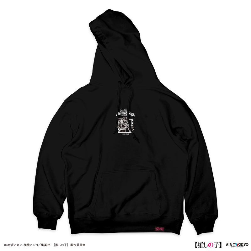 (Goods - Shirt) TV Anime Oshi no Ko Vol.2 Monotone Scene Art Hoodie 1 (Ai) Black