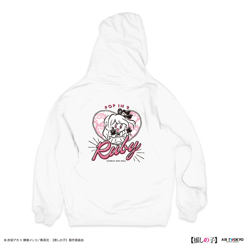 (Goods - Shirt) TV Anime Oshi no Ko Vol.2 Monotone Scene Art Hoodie 3 (Ruby) White