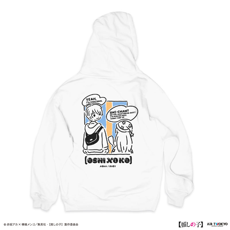 (Goods - Shirt) TV Anime Oshi no Ko Vol.2 Monotone Scene Art Hoodie 2 (Aqua) White