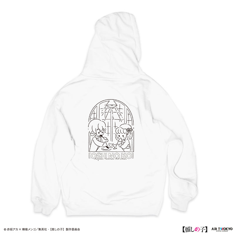 (Goods - Shirt) TV Anime Oshi no Ko Vol.2 Monotone Scene Art Hoodie 4 (Kana Arima & Aqua) White
