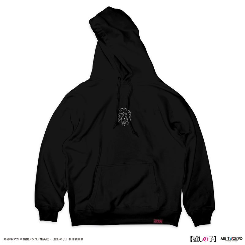 (Goods - Shirt) TV Anime Oshi no Ko Vol.2 Monotone Scene Art Hoodie 4 (Kana Arima & Aqua) Black