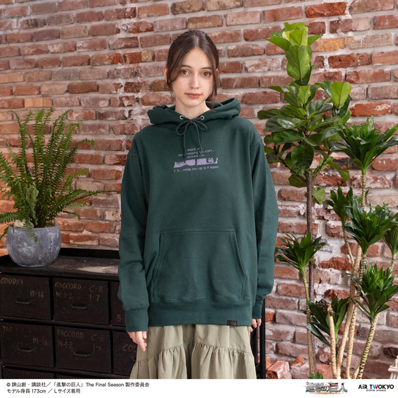 (Goods - Outerwear) TV Anime Attack on Titan Scene Art Hoodie 3 (I'll wrap you up in it again...again and again. Forever.)