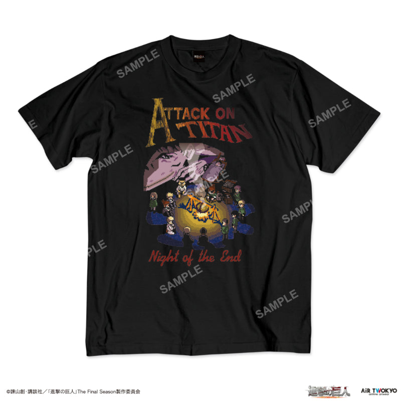 (Goods - Shirt) Attack on Titan The Final Season Final Chapter Bit Art T-shirt 4 (Night of the End)