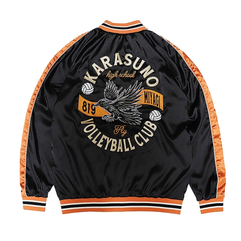 (Goods - Outerwear) Haikyu!! Sukajan Souvenir Jacket Karasuno High S