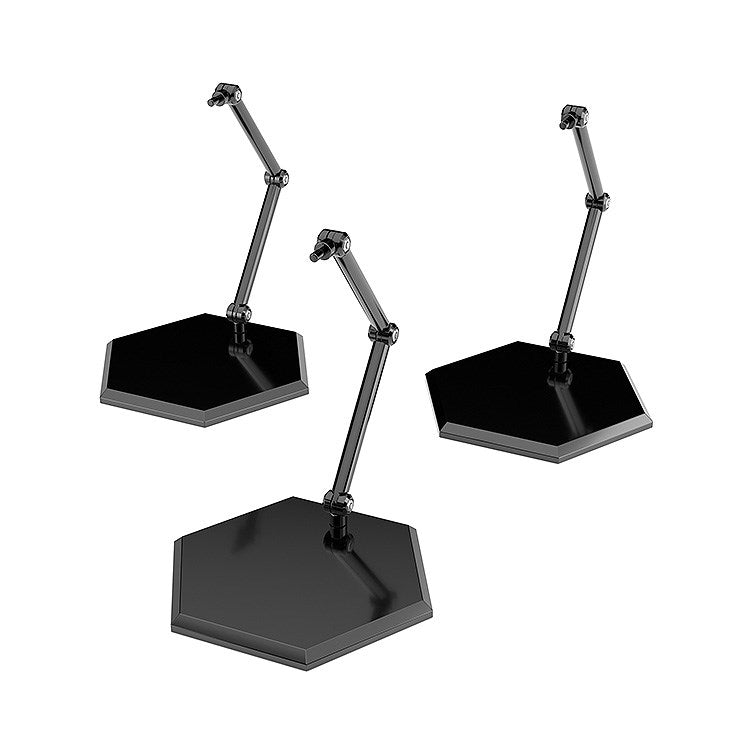 (Figure Accessory)The Simple Stand x3 Black (for Figures & Models) Hex Type