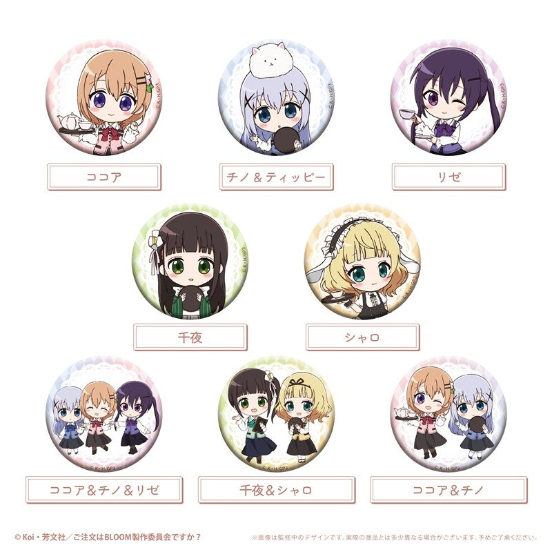 (1BOX=8)(Goods - Badge) Is the Order a Rabbit? BLOOM WaiWai Button Badge