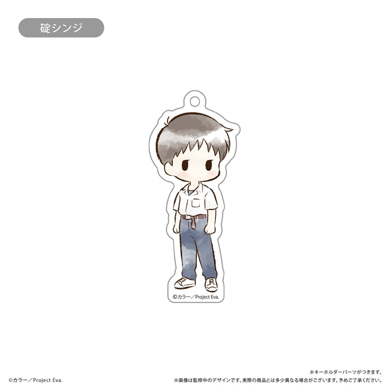 (1BOX=6)(Goods - Keychain) Neon Genesis Evangelion Retro Chic Acrylic Keychain