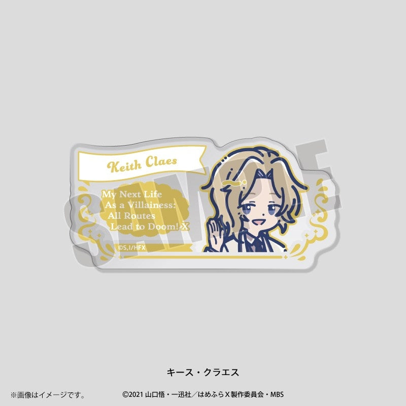 (Goods - Badge) My Next Life as a Villainess: All Routes Lead to Doom! X TV Anime RetoPopu Acrylic Badge (9 Types Total) Keith Claes