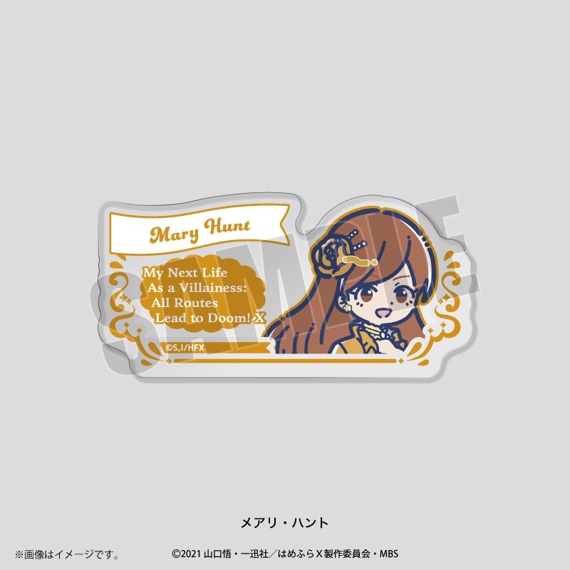 (Goods - Badge) My Next Life as a Villainess: All Routes Lead to Doom! X TV Anime RetoPopu Acrylic Badge (9 Types Total) Mary Hunt