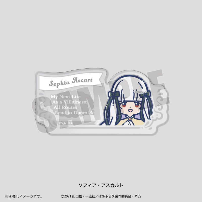 (Goods - Badge) My Next Life as a Villainess: All Routes Lead to Doom! X TV Anime RetoPopu Acrylic Badge (9 Types Total) Sophia Ascart