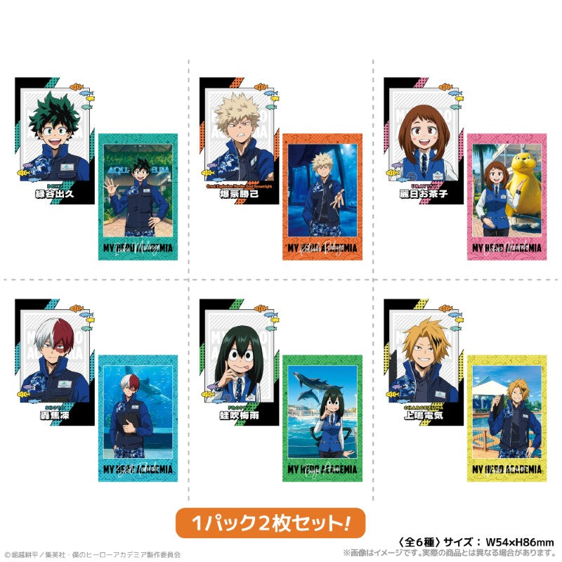 (1BOX=6)(Goods - Card) My Hero Academia Trading Photo Style Card Together with Sea Creatures PLUS ULTRA