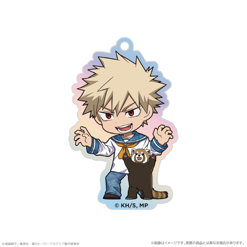 (Goods - Keychain) My Hero Academia Iridescent Acrylic Keychain_Katsuki Bakugo Together with Sea Creatures PLUS ULTRA