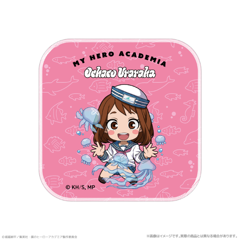 (Goods - Towel) My Hero Academia Hand Towel_Ochako Uraraka Together with Sea Creatures PLUS ULTRA