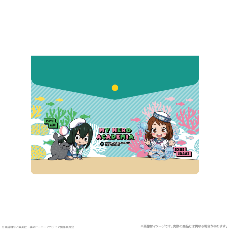 (Goods - Pouch) My Hero Academia Envelope Case_Ochako Uraraka & Tsuyu Asui Together with Sea Creatures PLUS ULTRA