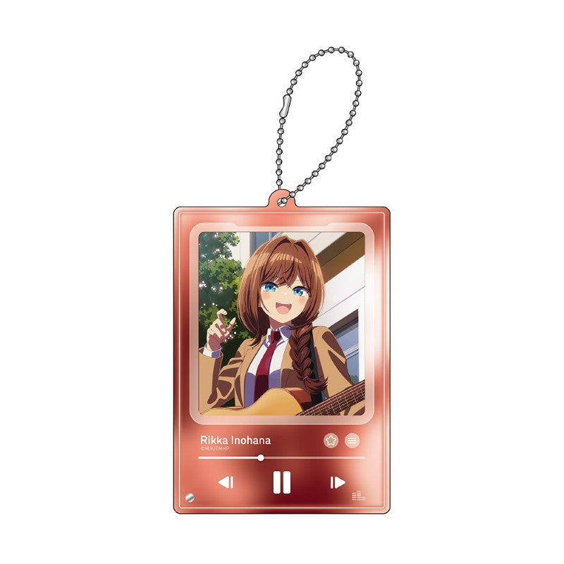 (Goods - Acrylic Stand) Playing Death Games to Put Food on the Table Keychain w/Acrylic Card Rikka Inohana