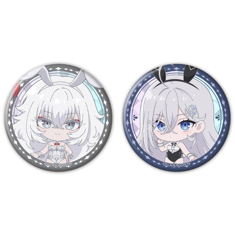 (Goods - Badge) Playing Death Games to Put Food on the Table Iridescent Button Badge Set of 2 Yuki & Hakushi