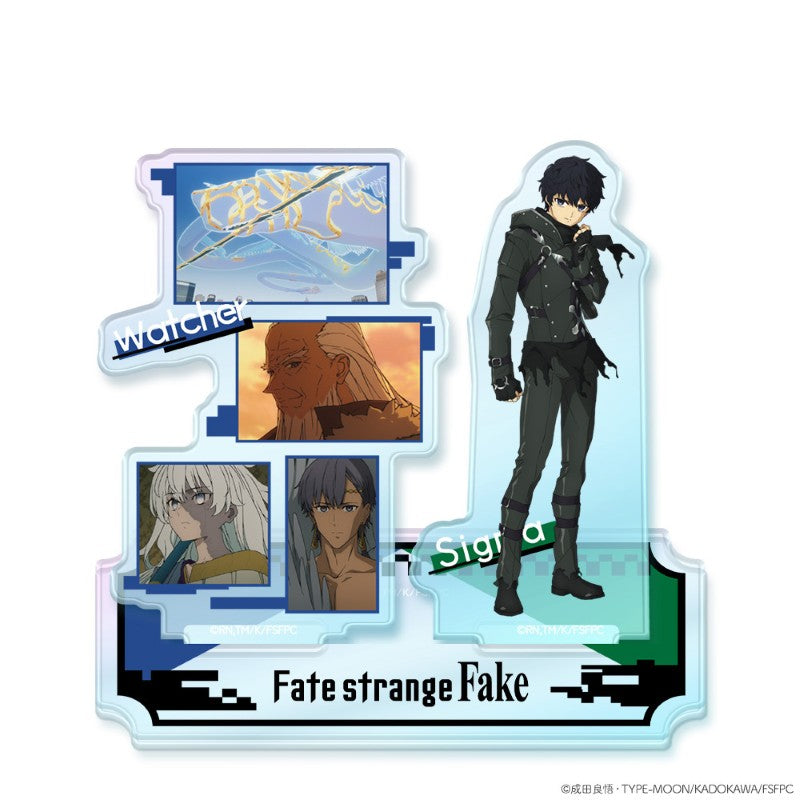 (Goods - Acrylic Stand) Fate/strange Fake Iridescent Acrylic Niko Stand Sigma & Watcher