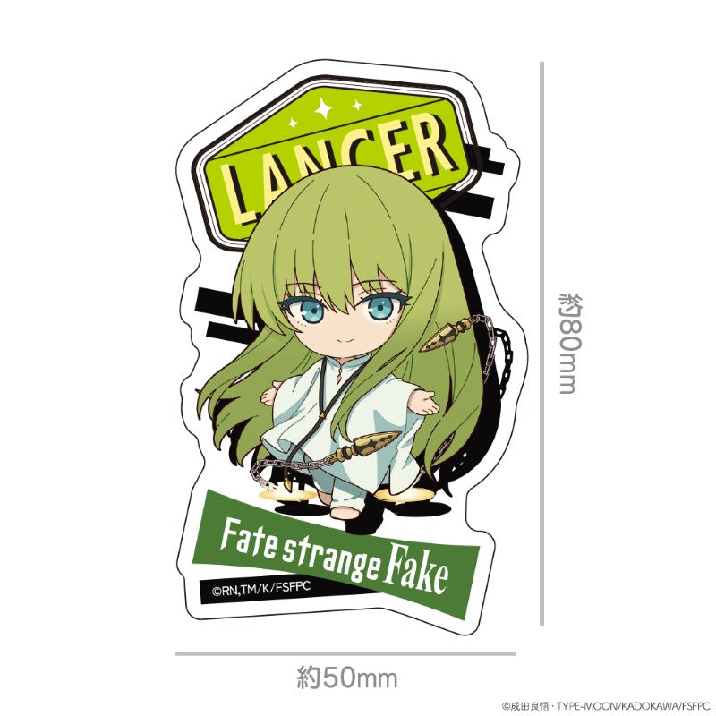 (Goods - Sticker) Fate/strange Fake Die-cut Sticker Chibi Lancer