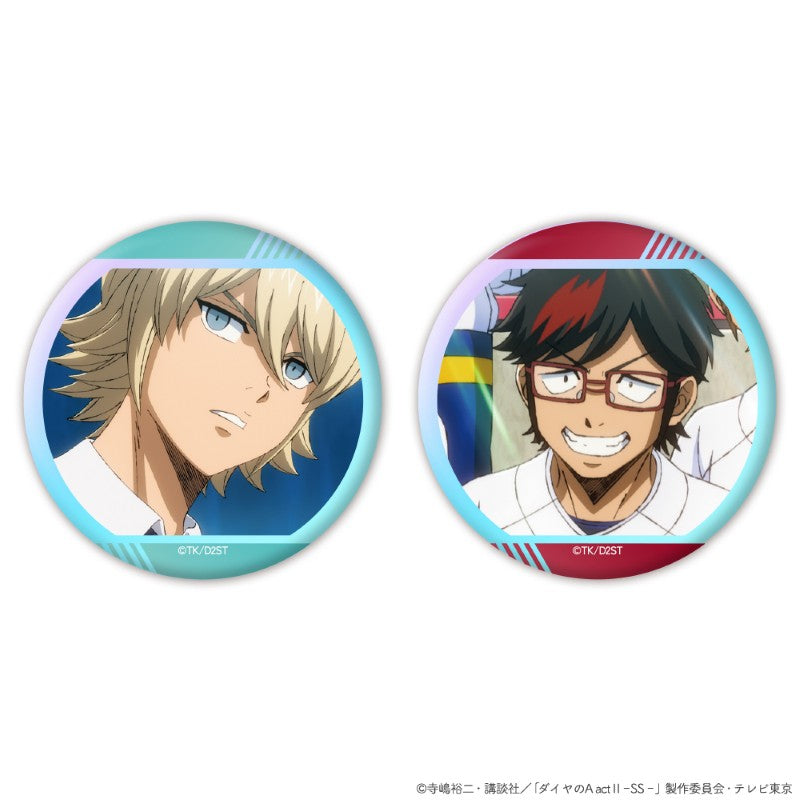 (Goods - Badge) Ace of Diamond actⅡ -Second Season- Iridescent Button Badge Set of 2 Koushuu Okumura & Takuma Seto