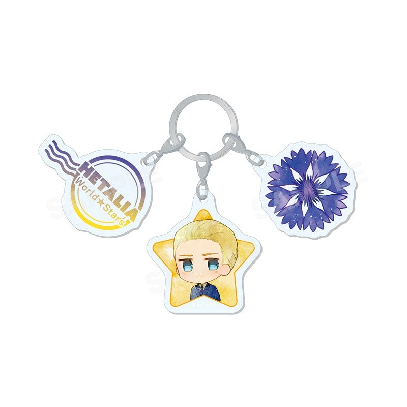 (Goods - Charm) Hetalia World★Stars Chara Art 3-Piece Charm /02 Germany