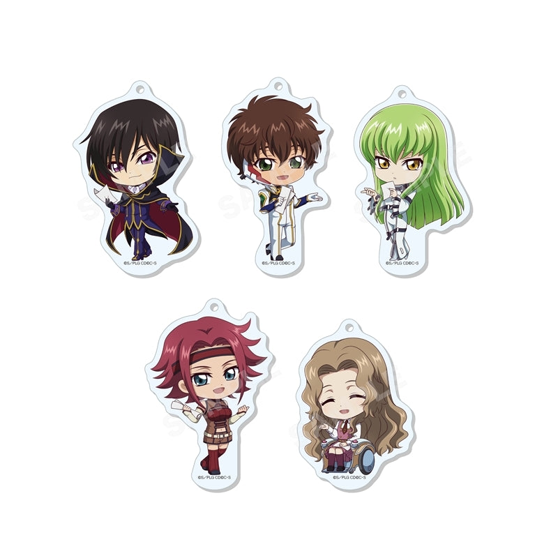 (1BOX=10)(Goods - Acrylic Stand) CODE GEASS Lelouch of the Rebellion NAVI ME Marutto Stand Keychain /01 Set of 10