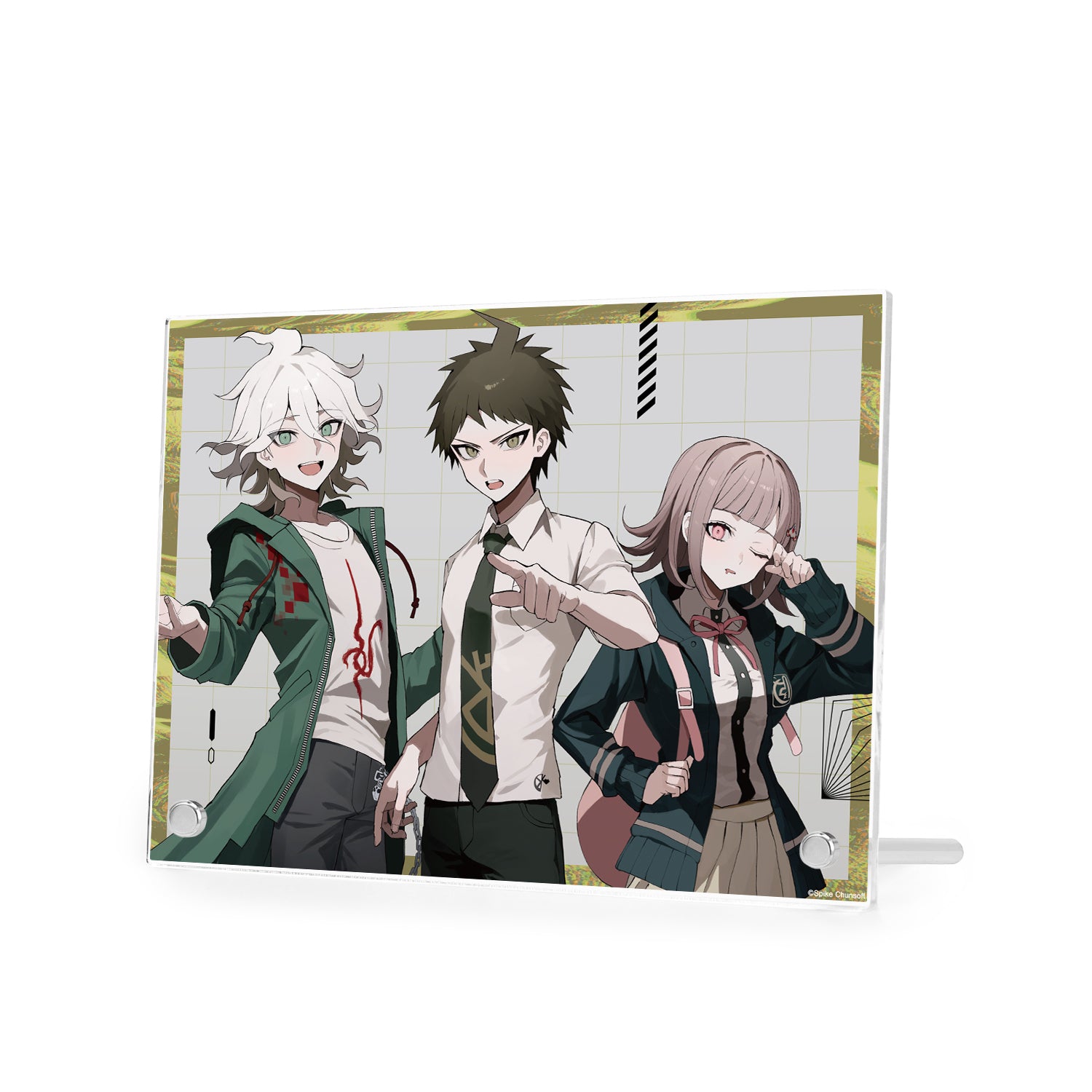 (Goods - Ornament) Danganronpa Series Exclusive Art Hajime Hinata & Nagito Komaeda & Chiaki Nanami Art by sakusya2 A5 Acrylic Panel