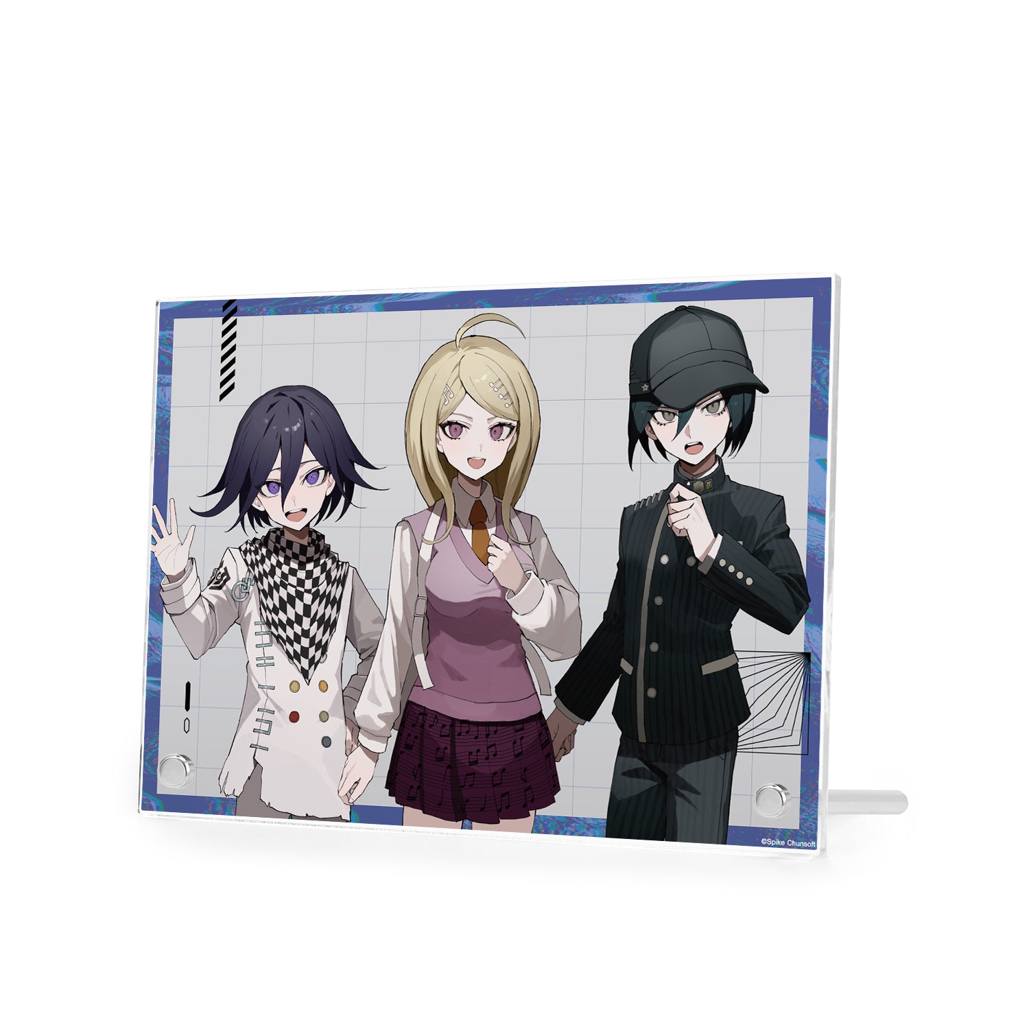 (Goods - Ornament) Danganronpa Series Exclusive Art Kaede Akamatsu & Kokichi Ouma & Shuichi Saihara Art by sakusya2 A5 Acrylic Panel