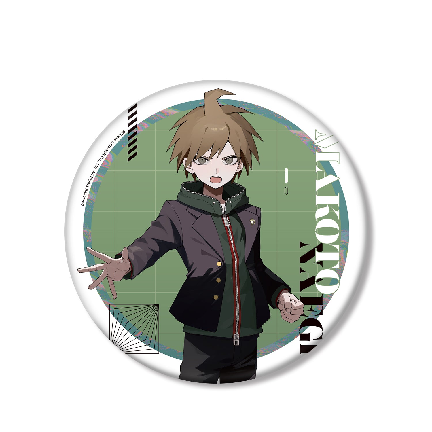 (Goods - Badge) Danganronpa Series Exclusive Art Makoto Naegi Art by sakusya2 BIG Button Badge