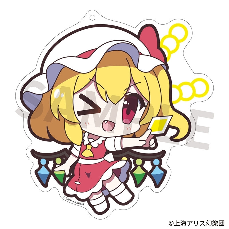 (Goods - Keychain) Touhou Project Acrylic Keychain Yurutto Touhou 174 Flandre Scarlet Four of a Kind (Diamonds)