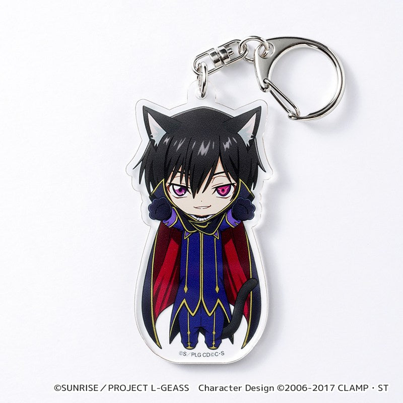 (Goods - Keychain) CODE GEASS Lelouch of the Rebellion Nobineko Acrylic Keychain (Lelouch Zero)