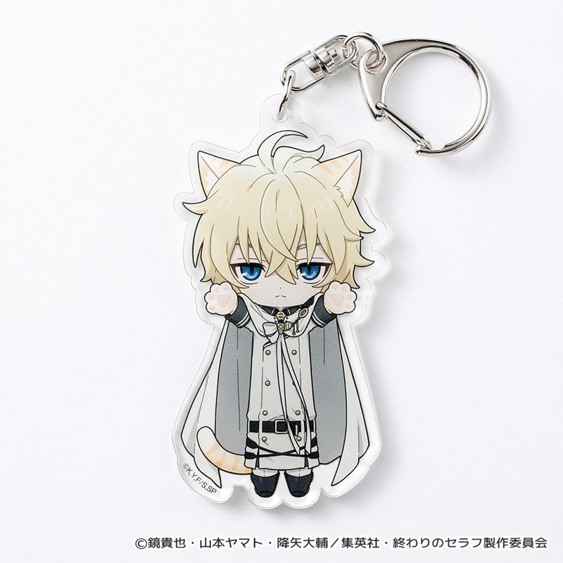(Goods - Key Chain) Seraph of the End Nobineko Acrylic Key Chain (Mikaela Hyakuya)