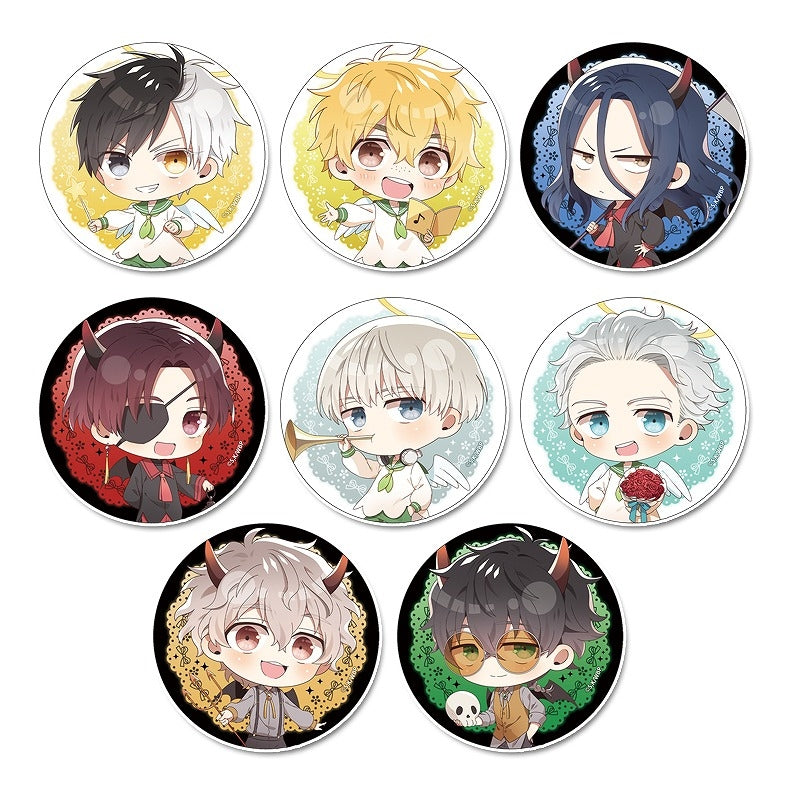 (1BOX=8)(Goods - Badge) WIND BREAKER PuchiChoco Trading Button Badge Angels & Demons ver.