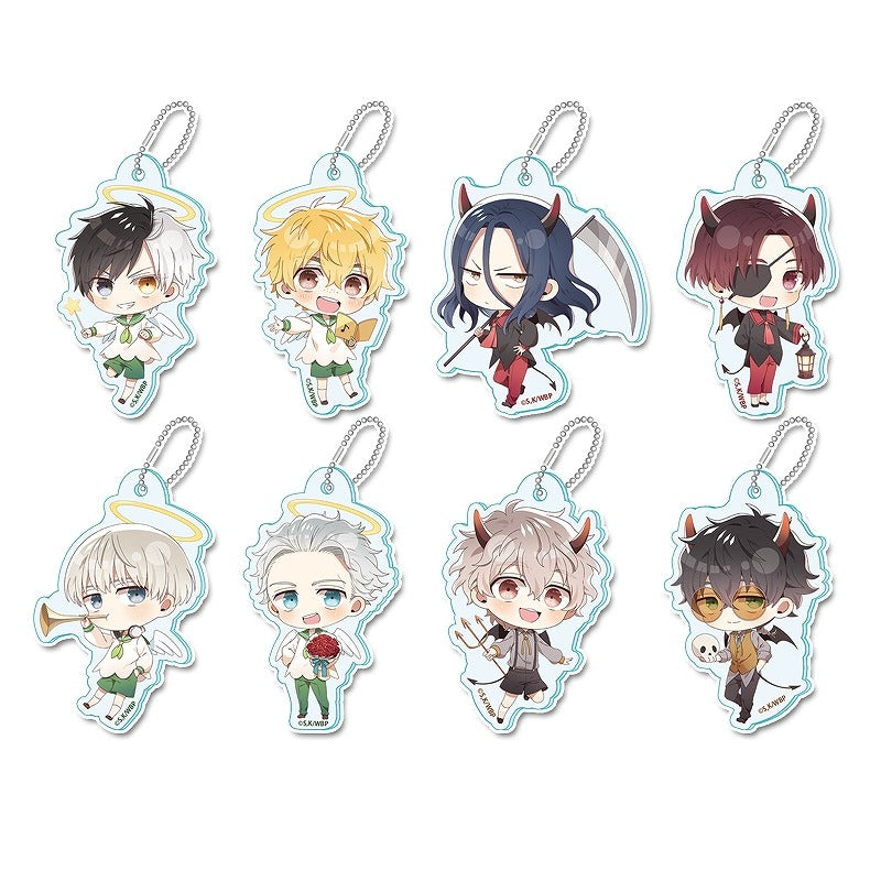(1BOX=8)(Goods - Key Chain) WIND BREAKER PuchiChoco Trading Acrylic Key Chain Angels & Demons ver.