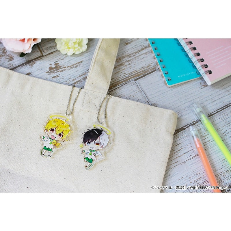 (1BOX=8)(Goods - Key Chain) WIND BREAKER PuchiChoco Trading Acrylic Key Chain Angels & Demons ver.