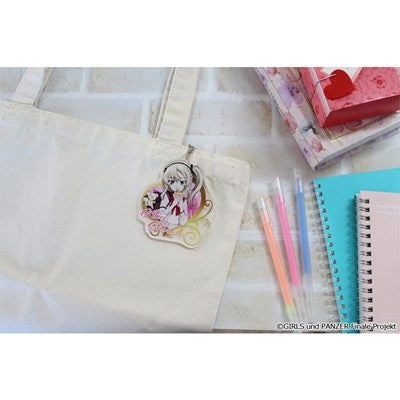 (Goods - Key Chain) Girls und Panzer das Finale feat. Exclusive Art Acrylic Key Chain (Alice Shimada) Gyaru School Uniform ver.