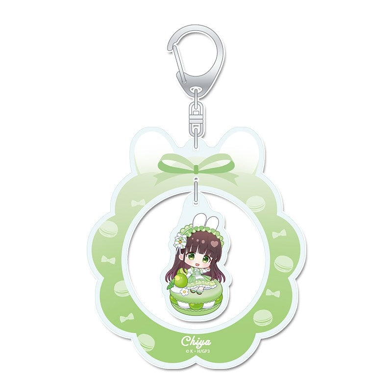 (Goods - Keychain) Is the Order a Rabbit? BLOOM Puchichoco Yurayura Acrylic Keychain (Chiya) Macaron ver.