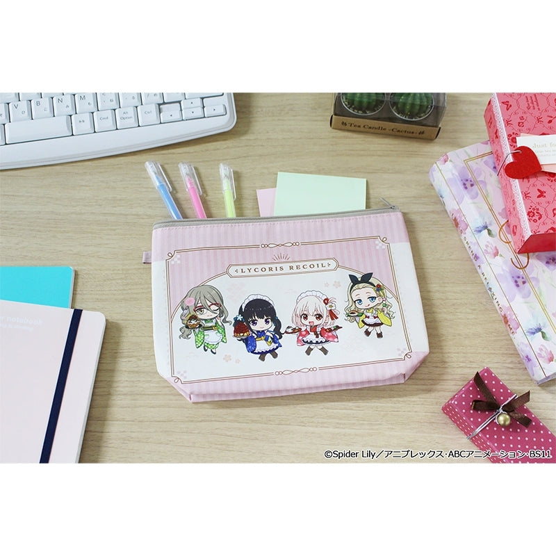 (Goods - Pouch) Lycoris Recoil TV Anime Puchi Choko Water-repellent Pouch Kimono Maid ver.