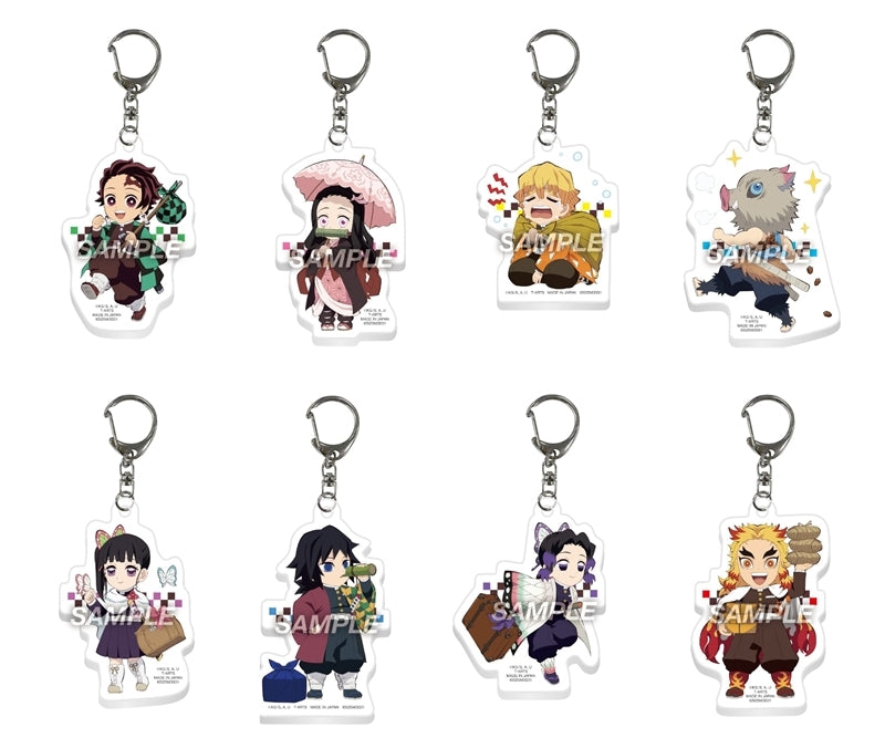 (1BOX=8)(Goods - Keychain) TV Anime Demon Slayer: Kimetsu no Yaiba Mission Travels Trading Acrylic Keychain
