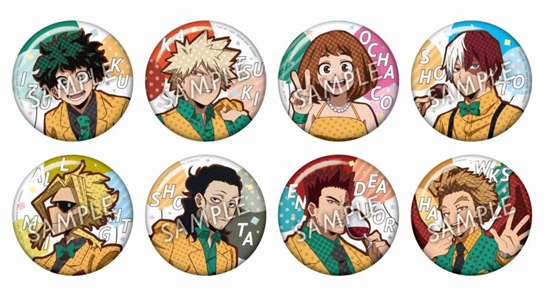 (1BOX=8)(Goods - Badge) My Hero Academia Color Palette Party Time! Trading Button Badge