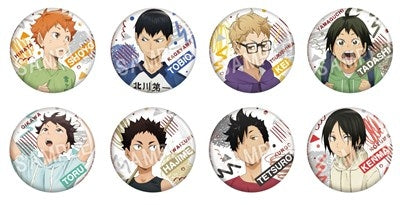 (1BOX=8)(Goods - Badge) Haikyu!! Color Palette Memories Trading Button Badge