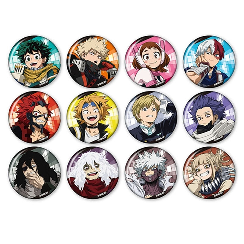 (1BOX=12)(Goods - Badge) Anime My Hero Academia Glitter Button Badge Collection3