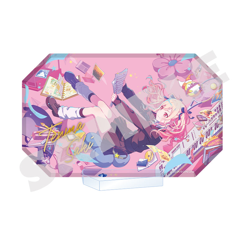 (Goods - Acrylic Stand) Hatsune Miku: Colorful Stage! World Link Acrylic Block Stand Saki Tenma