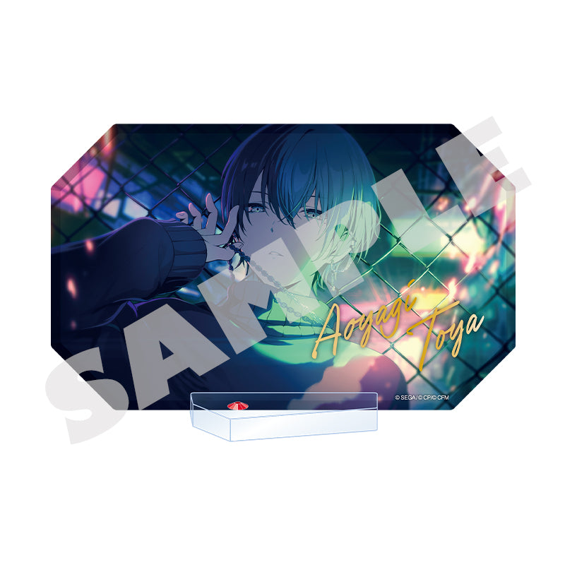 (Goods - Acrylic Stand) Hatsune Miku: Colorful Stage! World Link Acrylic Block Stand Toya Aoyagi